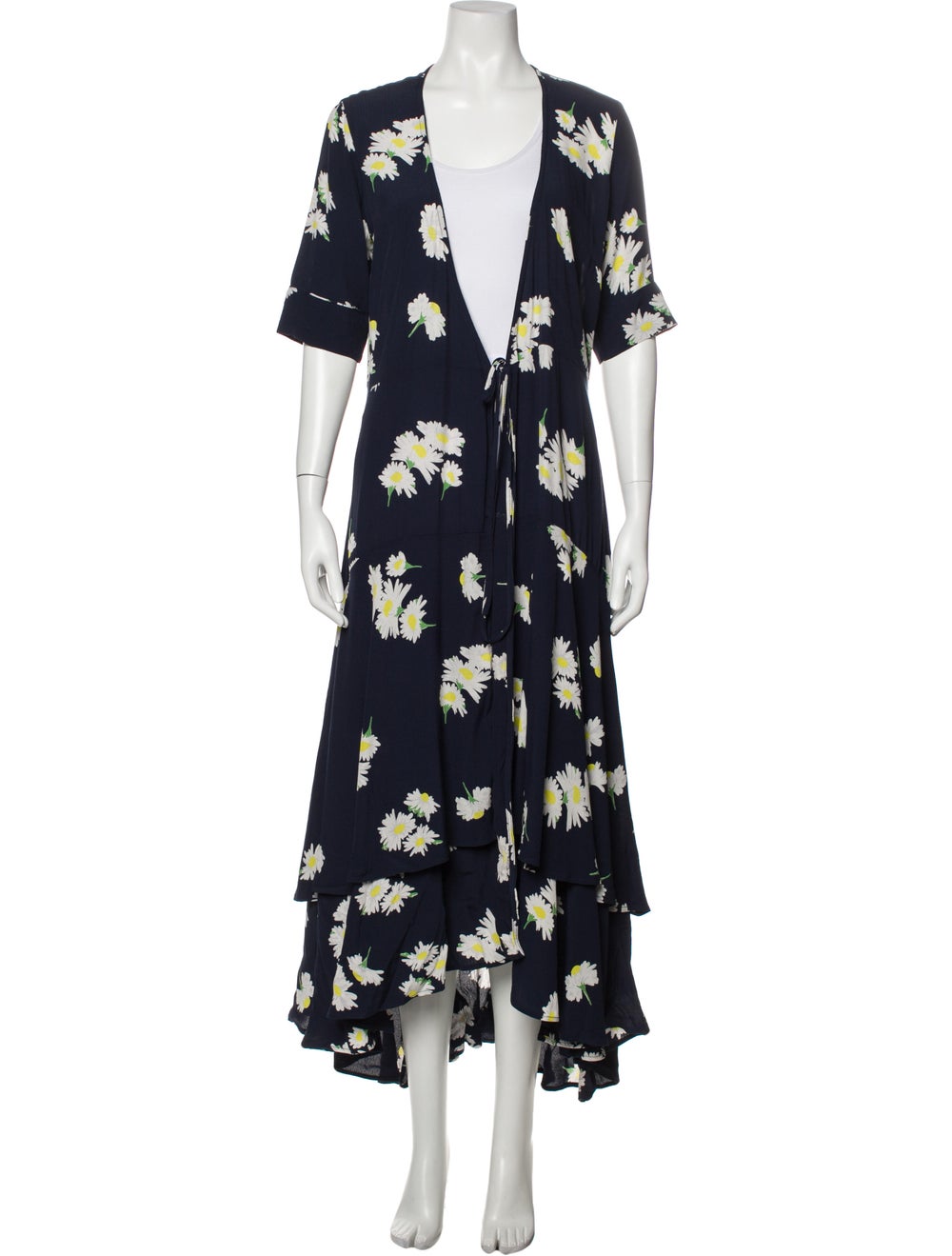 Ganni Floral Print Long Dress - image 1