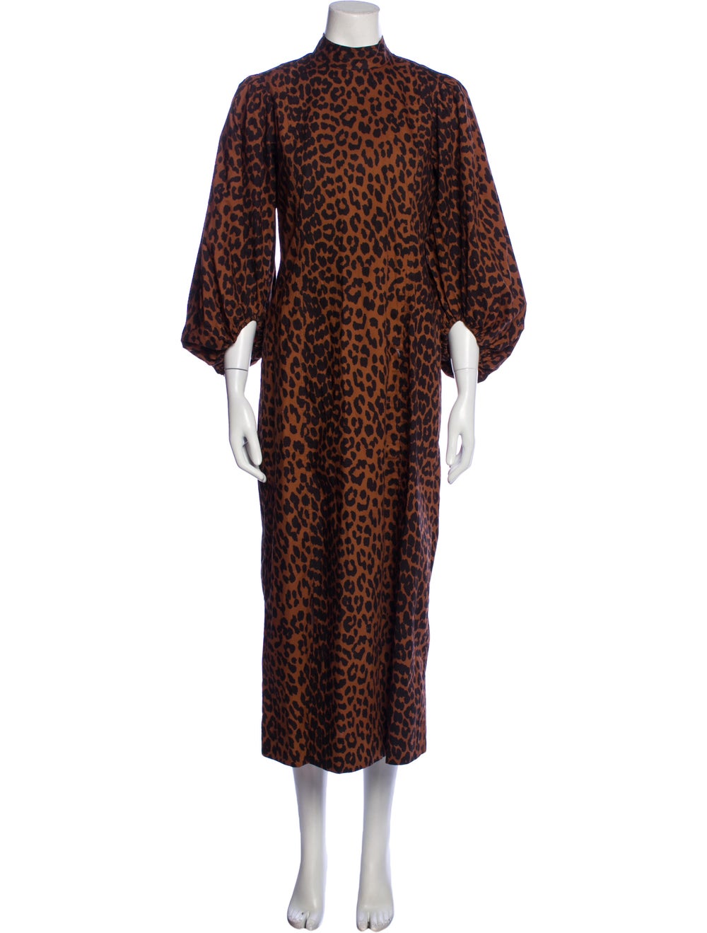 Ganni Animal Print Long Dress - image 1
