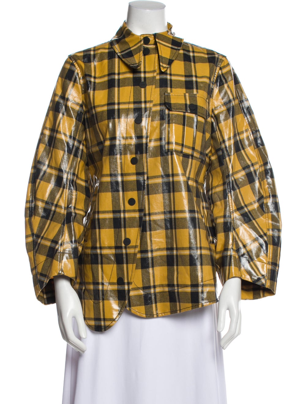Ganni Plaid Print Jacket - image 1