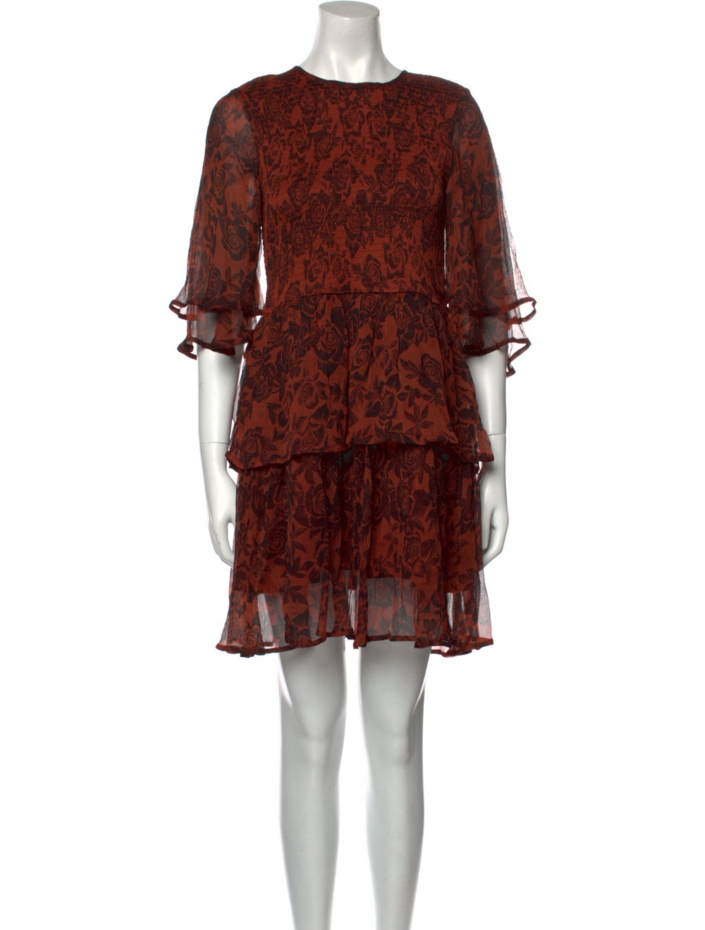 Ganni Floral Print Mini Dress - image 1