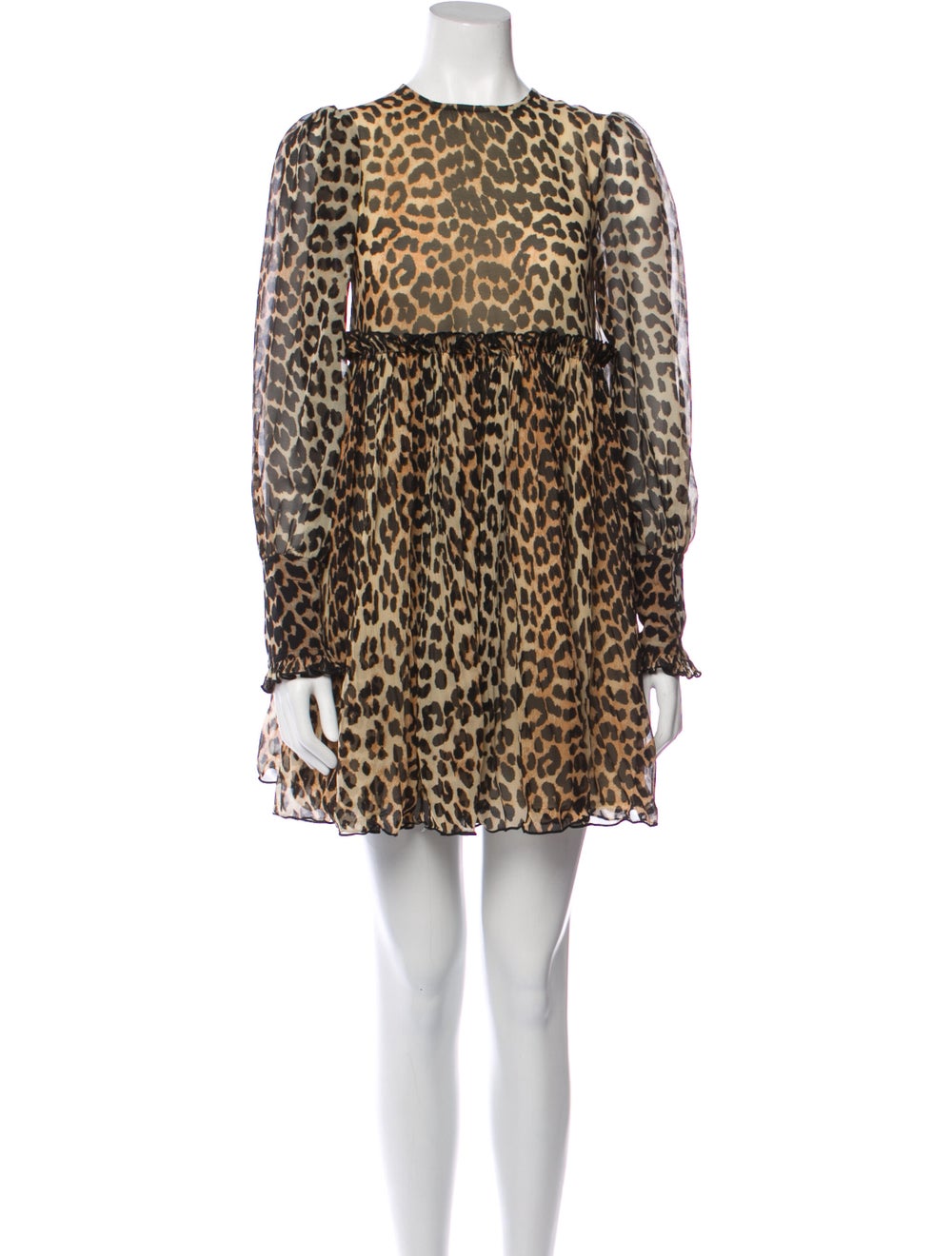 Ganni Animal Print Mini Dress - image 1