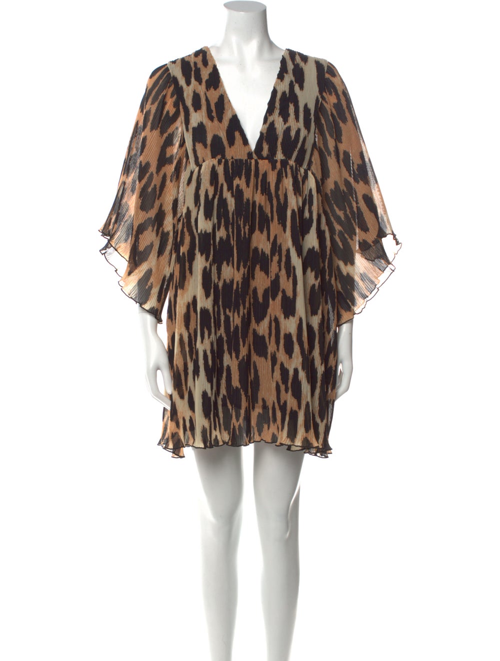 Ganni Animal Print Mini Dress - image 1