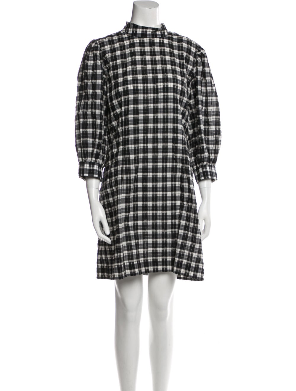 Ganni Plaid Print Mini Dress - image 1