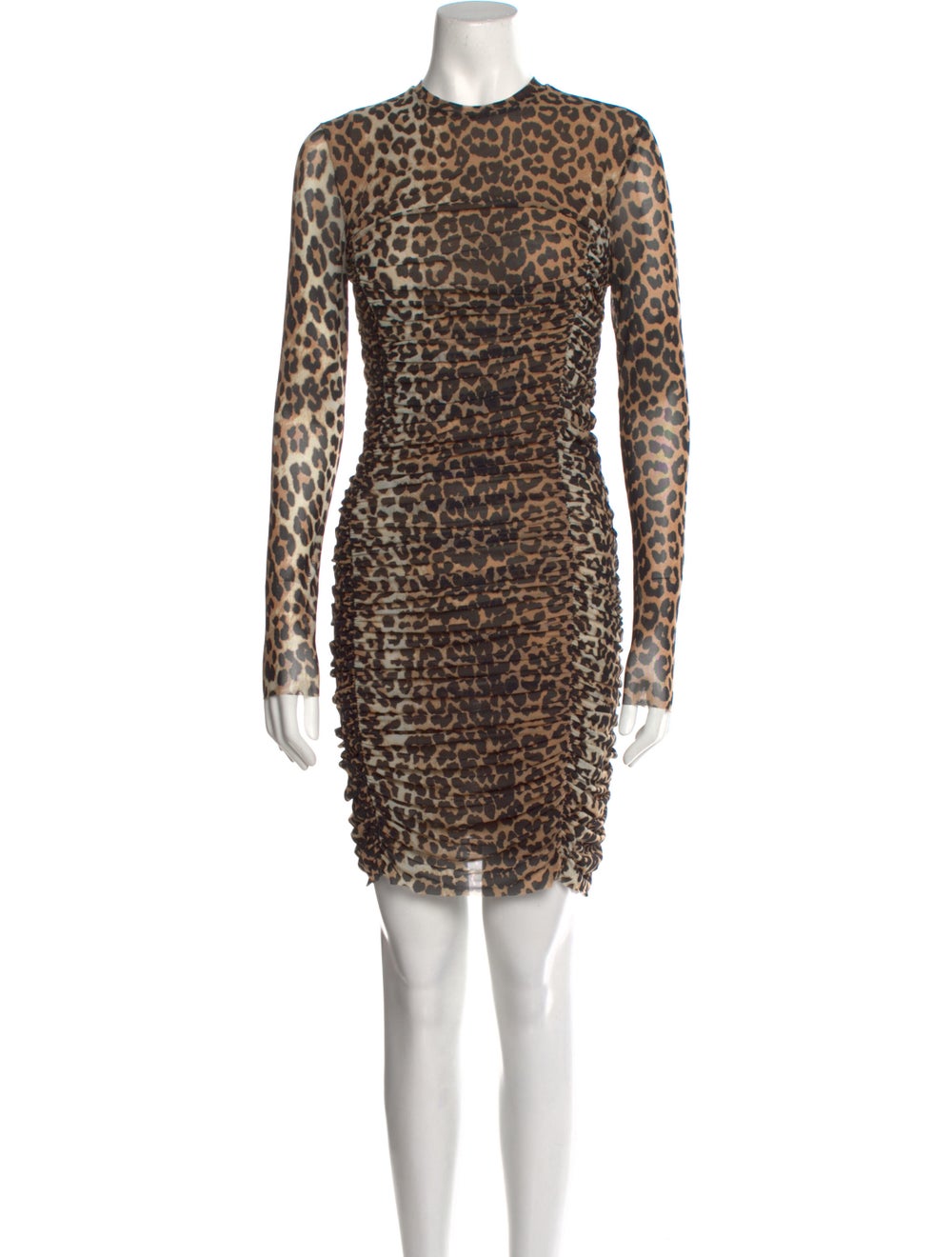 Ganni Animal Print Mini Dress - image 1