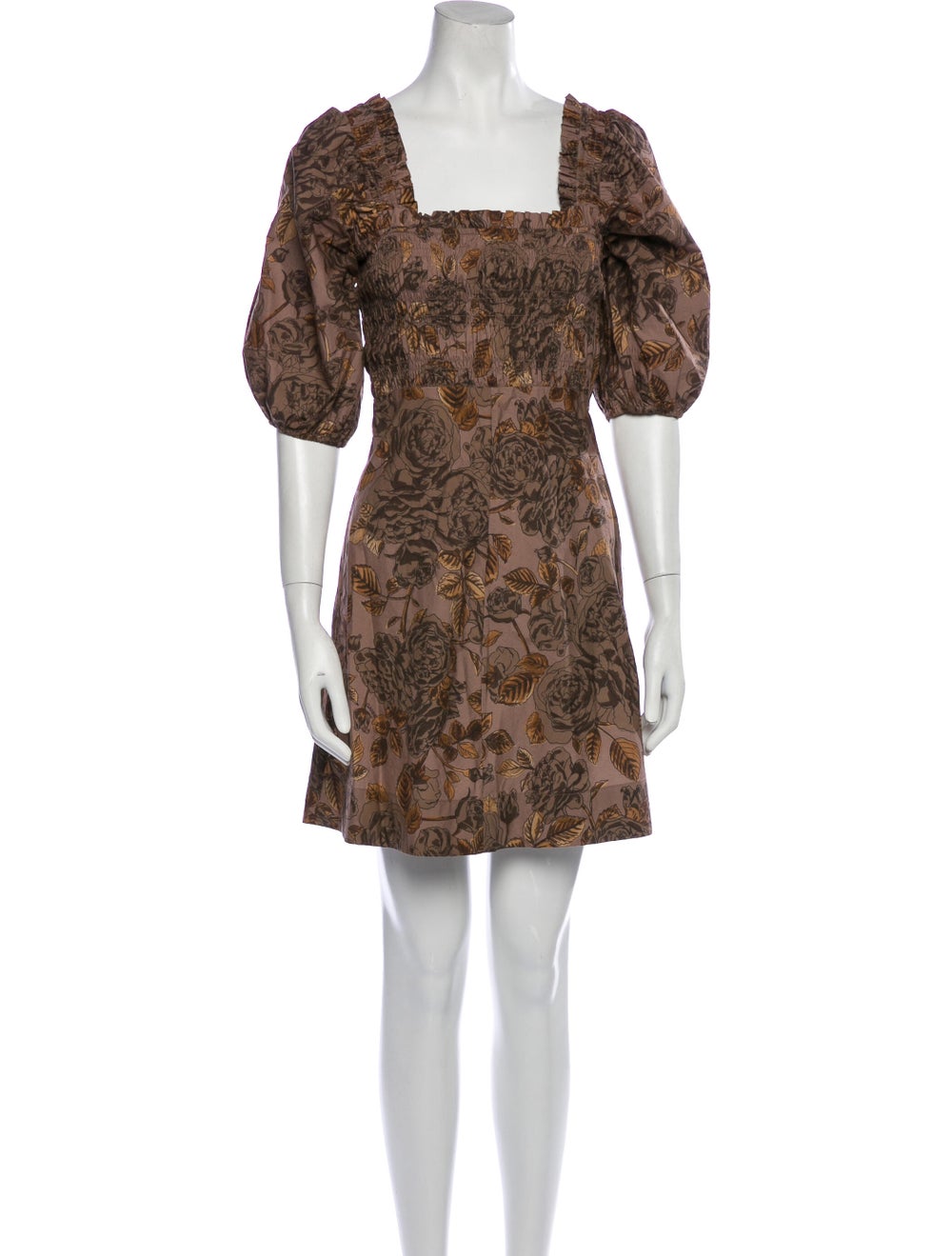 Ganni Floral Print Mini Dress - image 1