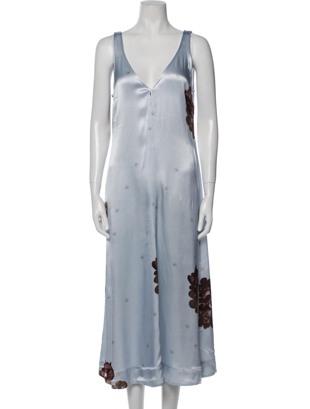 Ganni V-Neck Long Dress - image 1