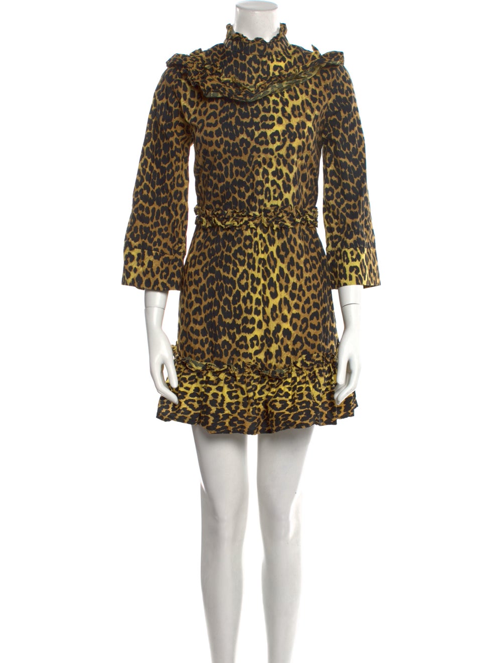 Ganni Animal Print Mini Dress - image 1