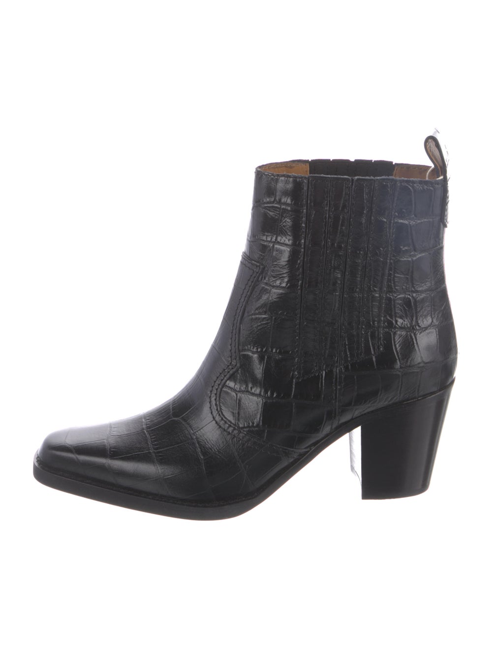Ganni Embossed Leather Boots - image 1