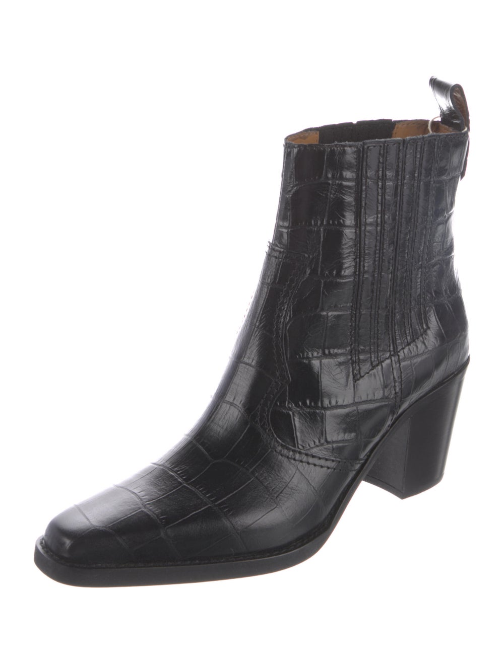 Ganni Embossed Leather Boots - image 2