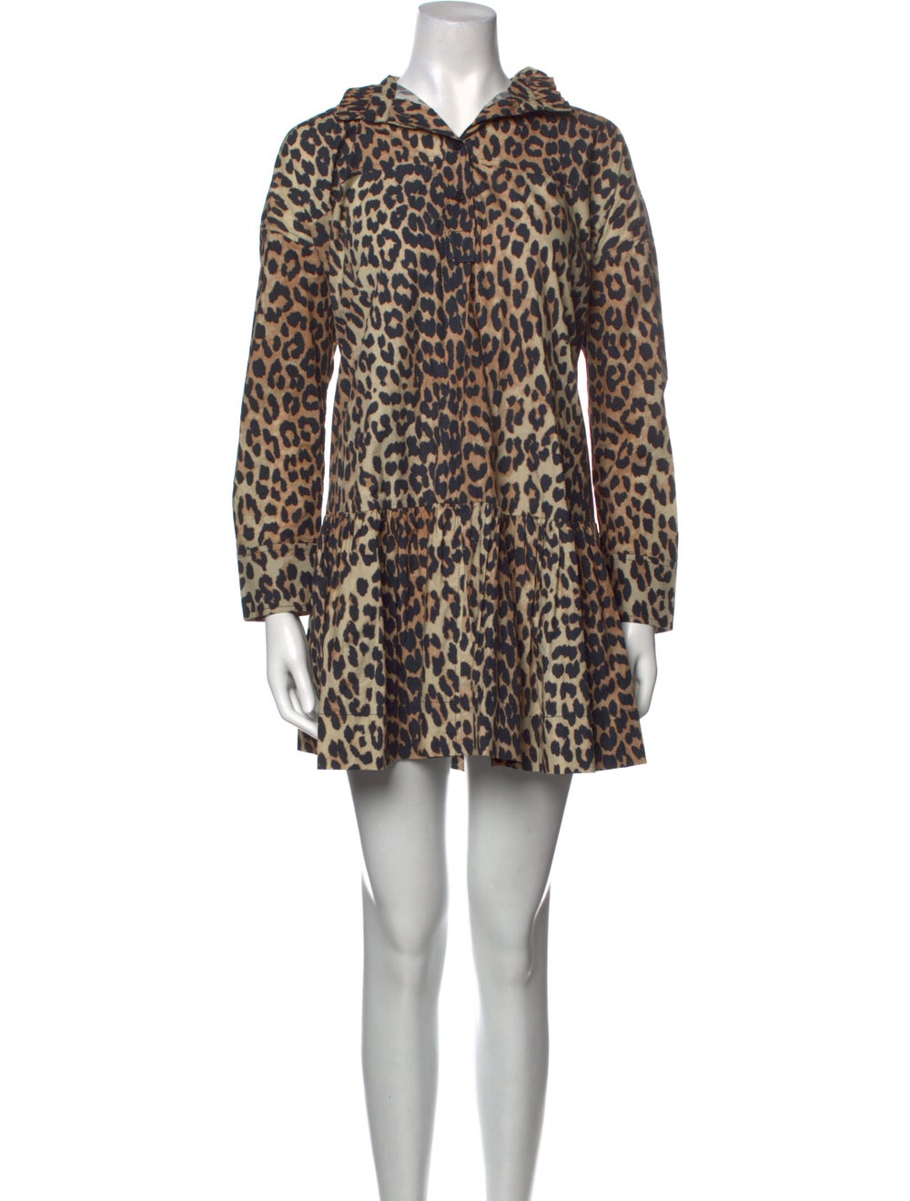 Ganni Animal Print Mini Dress - image 1
