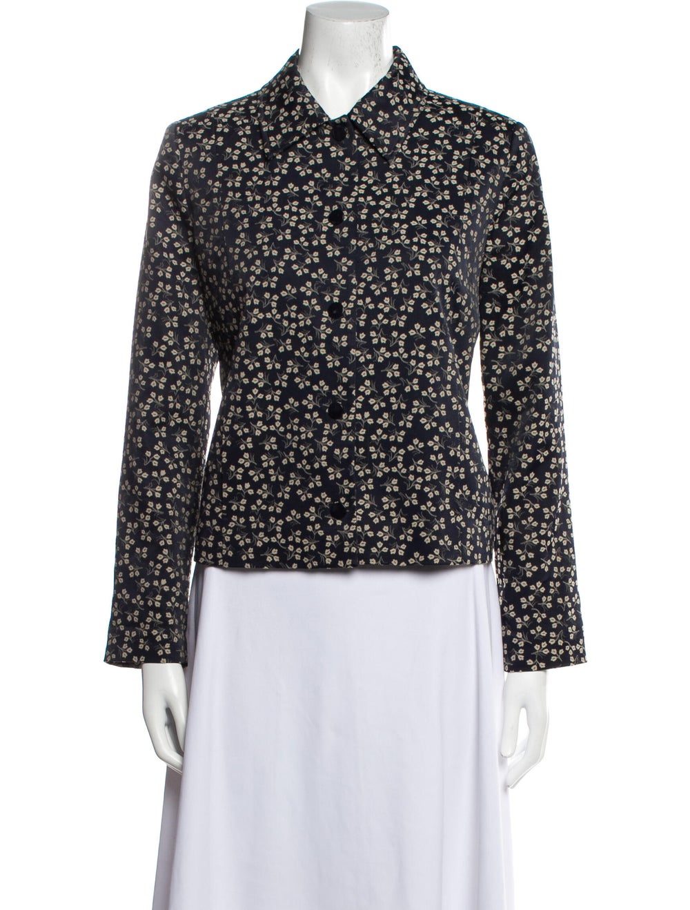 Ganni Floral Print Blazer - image 1