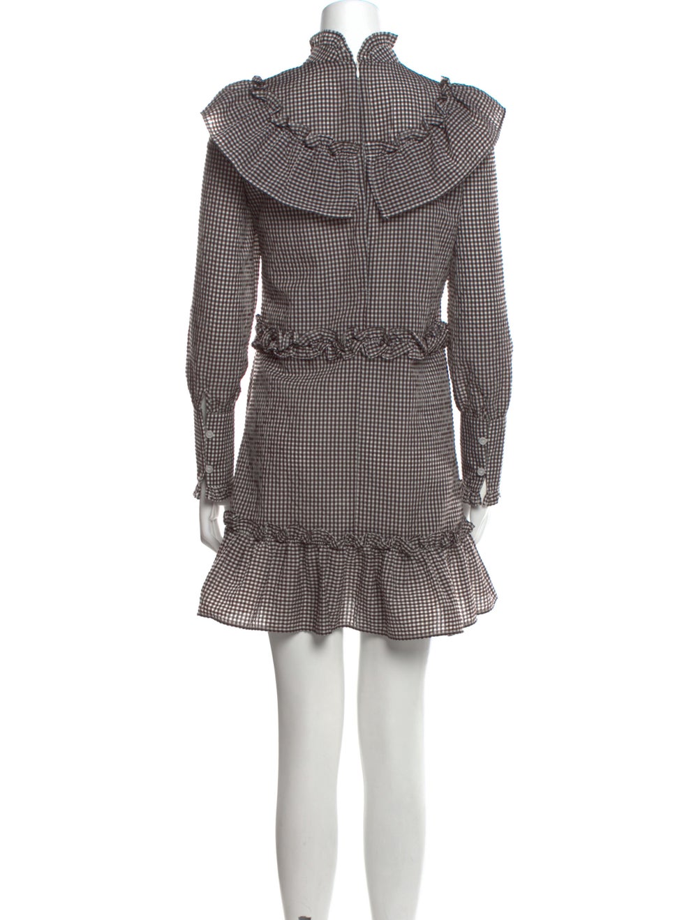 Ganni Plaid Print Mini Dress - image 3