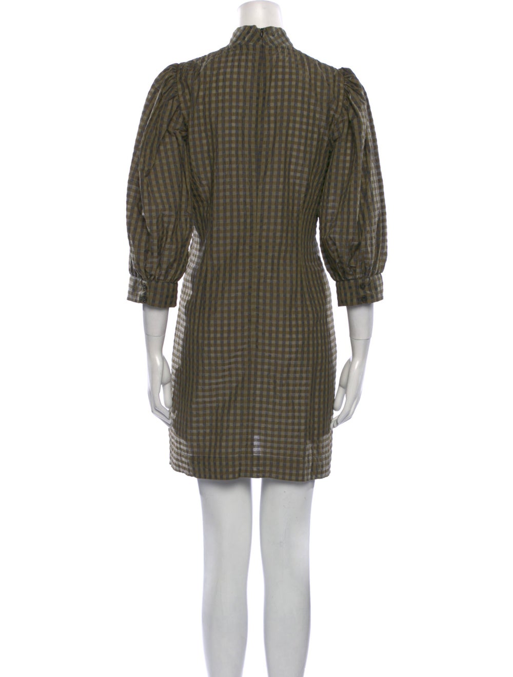 Ganni Plaid Print Mini Dress - image 3