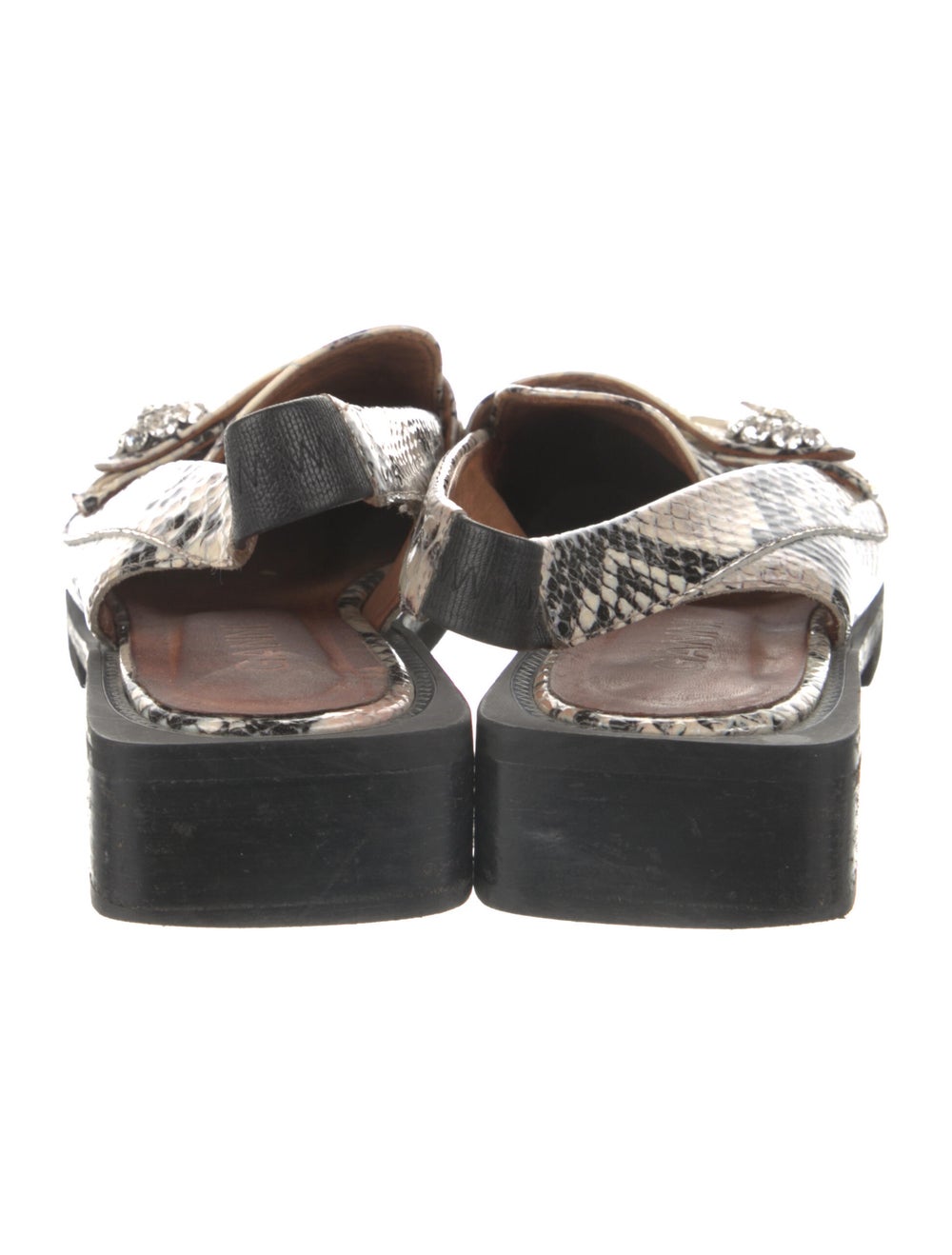 Ganni Leather Animal Print Slingback Flats - image 4