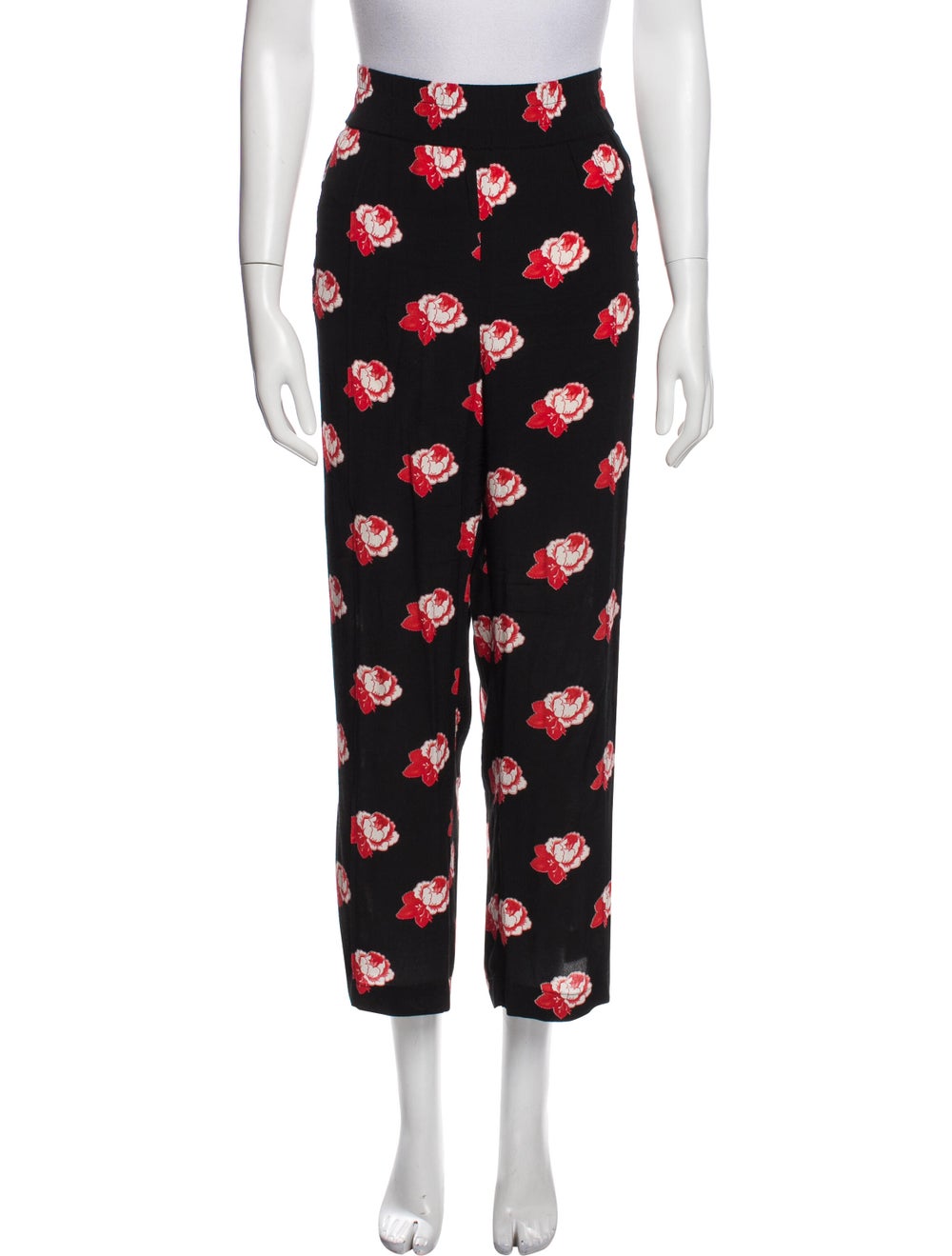 Ganni Floral Print Wide Leg Pants - image 1