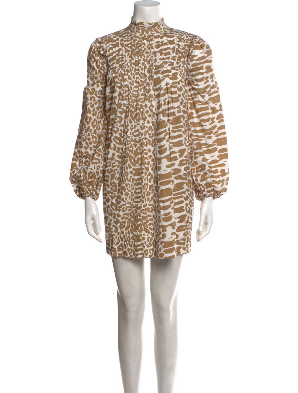 Ganni Animal Print Mini Dress - image 1