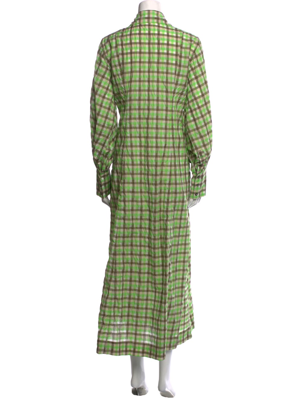 Ganni Plaid Print Long Dress - image 2