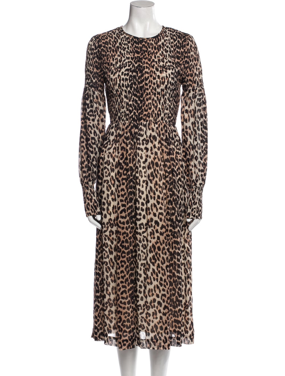 Ganni Animal Print Long Dress - image 1