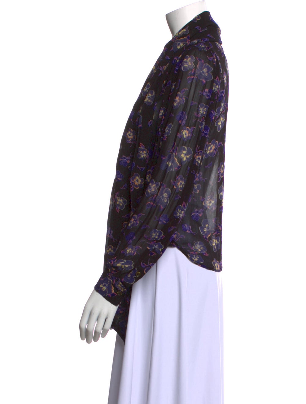 Ganni Floral Print Long Sleeve Blouse - image 2