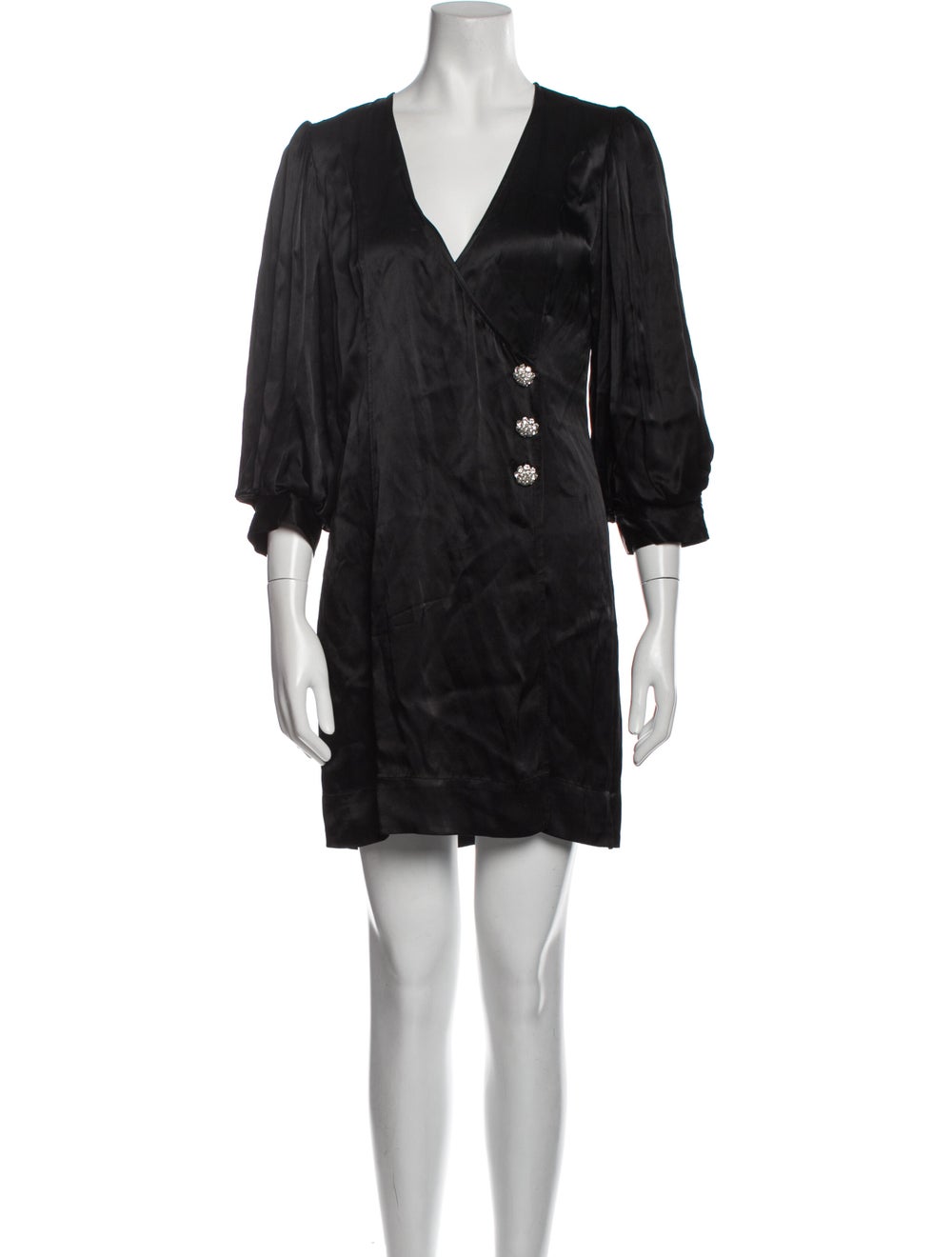 Ganni V-Neck Mini Dress - image 1
