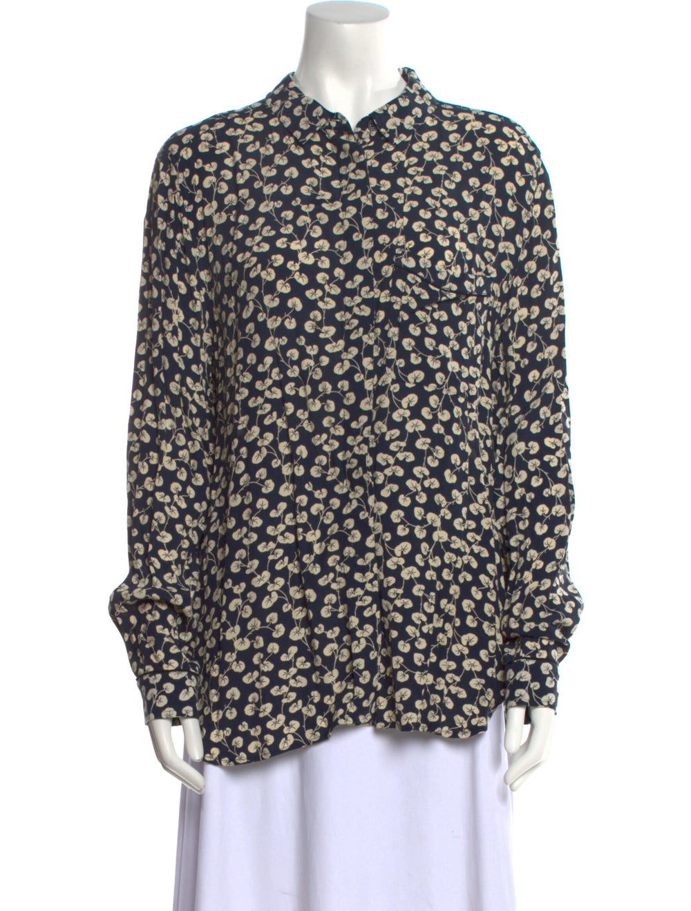 Ganni Printed Long Sleeve Blouse - image 1