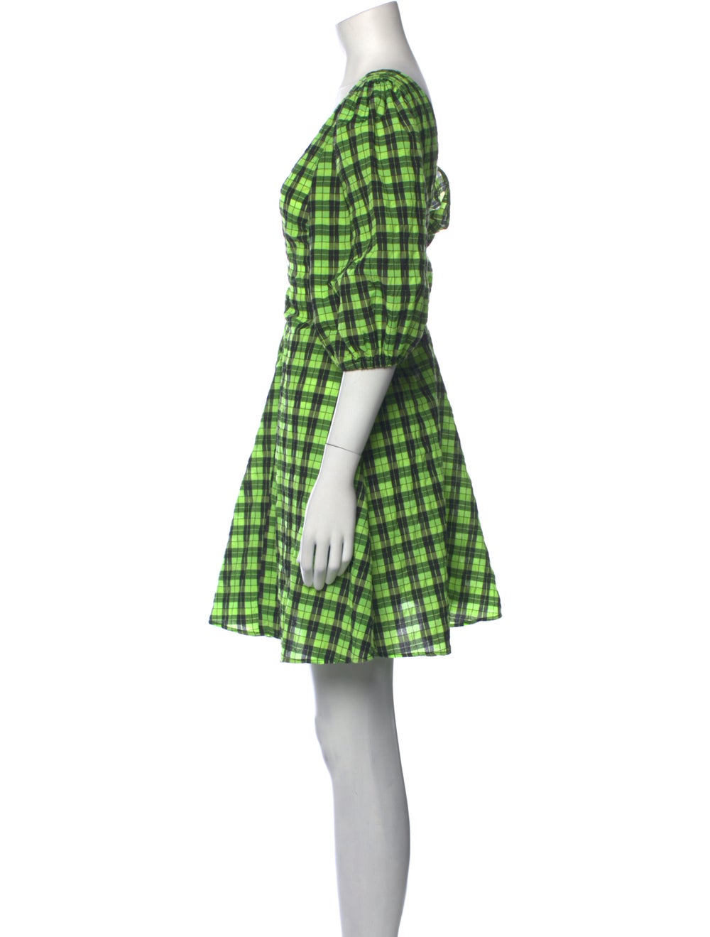 Ganni Plaid Print Mini Dress - image 2