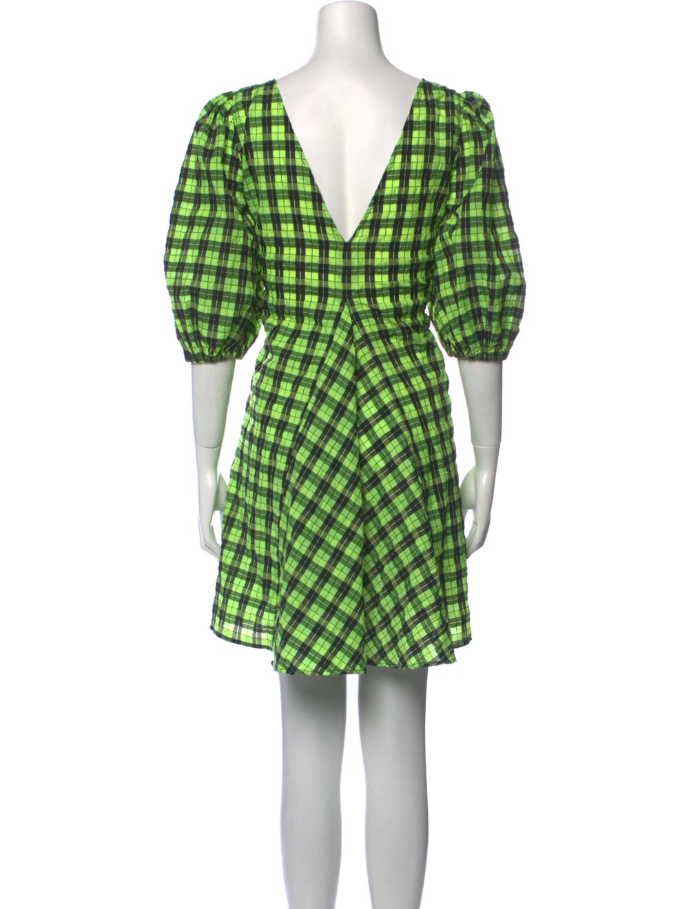 Ganni Plaid Print Mini Dress - image 3