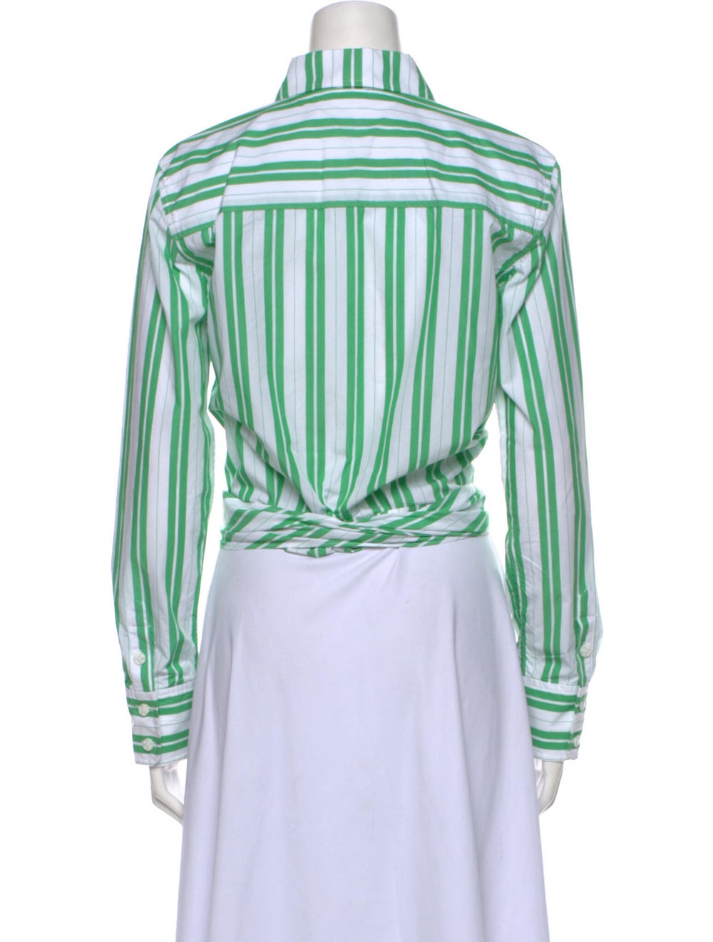 Ganni Striped Long Sleeve Button-Up Top - image 3