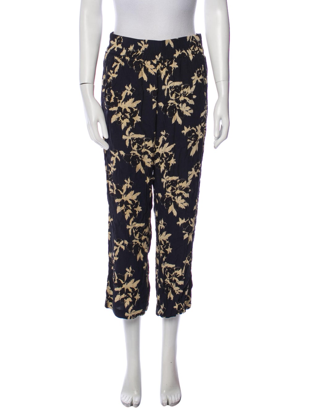 Ganni Floral Print Wide Leg Pants - image 1