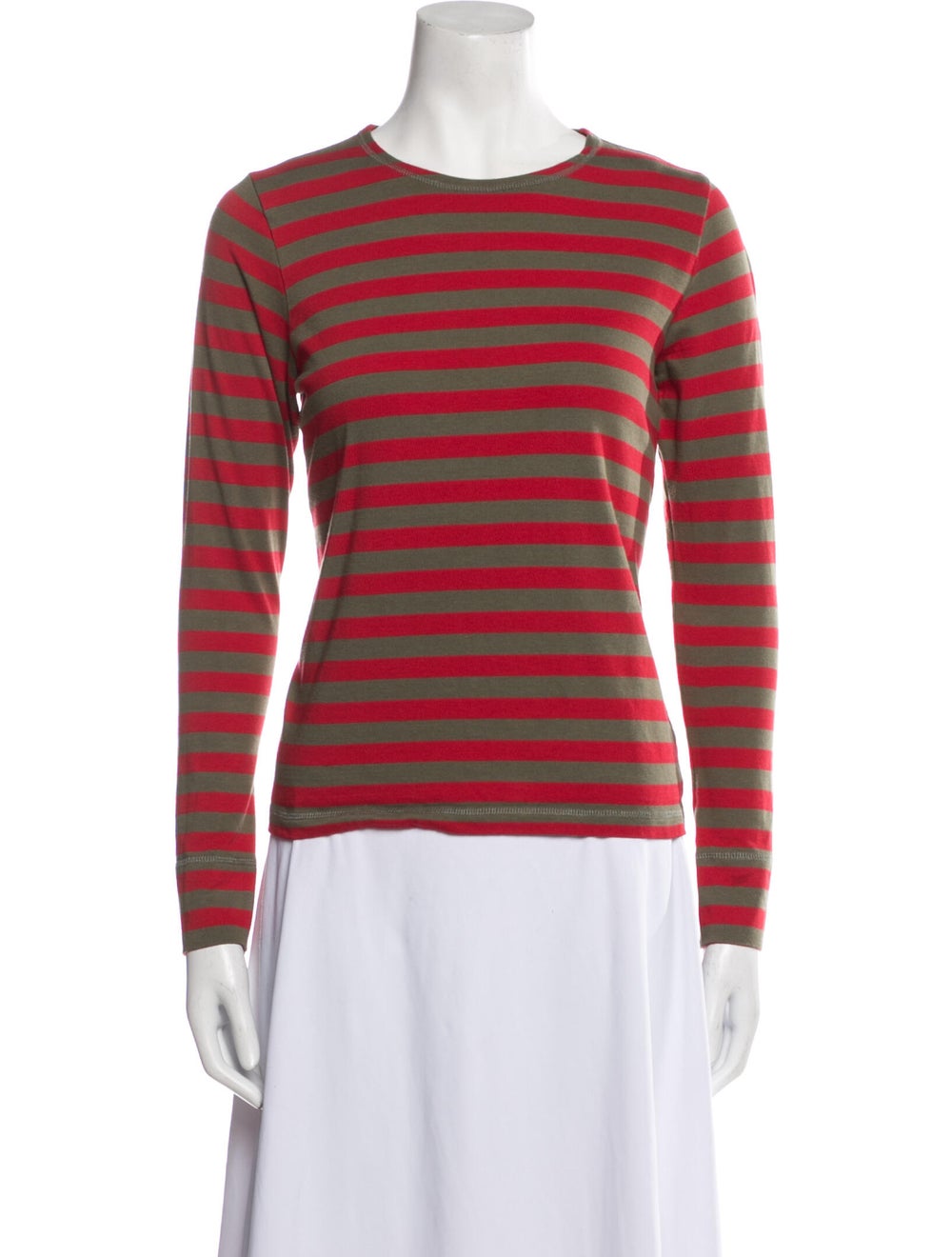 Ganni Striped Crew Neck Sweatshirt - image 1