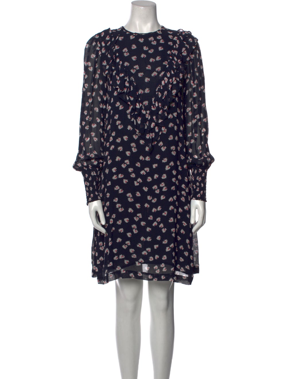 Ganni Floral Print Knee-Length Dress - image 1