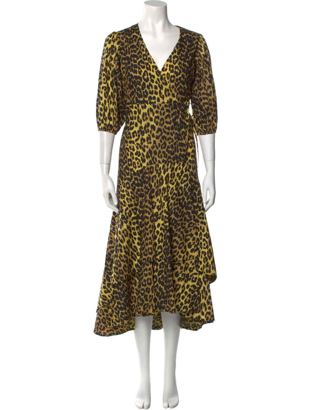 Ganni Animal Print Long Dress - image 1