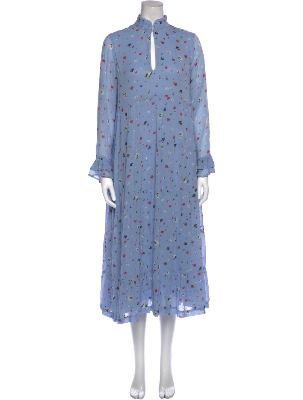 Ganni Floral Print Long Dress - image 1