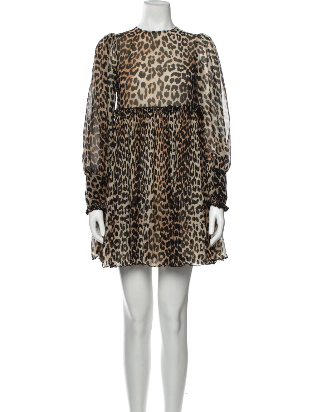 Ganni Animal Print Mini Dress w/ Tags - image 1