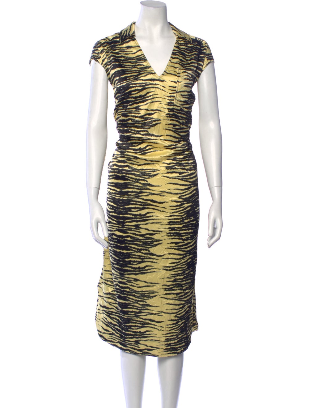 Ganni Animal Print Long Dress - image 1