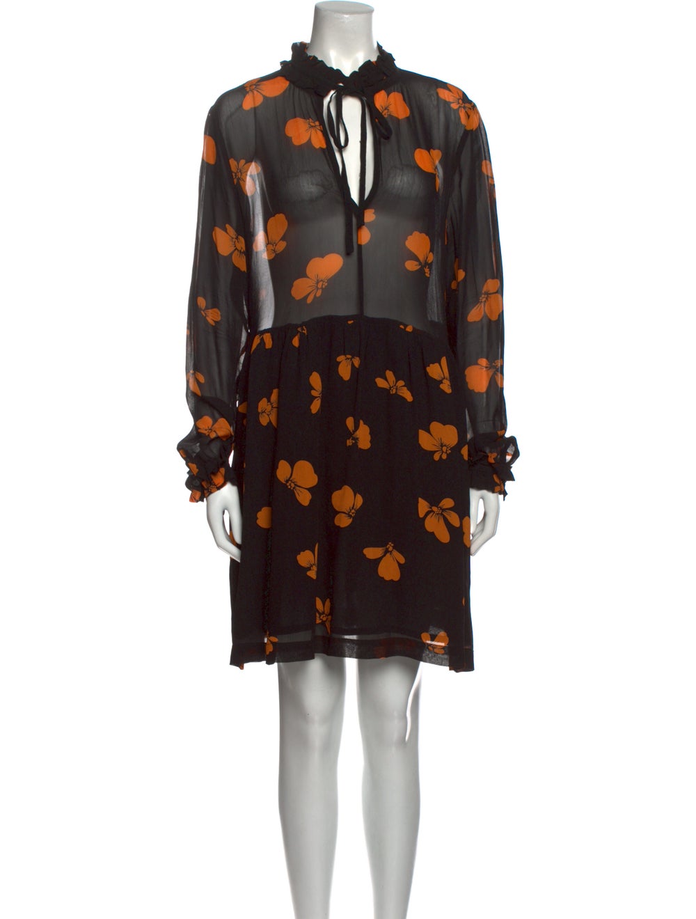 Ganni Floral Print Mini Dress - image 1