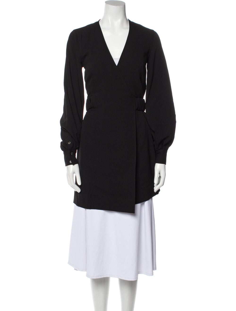 Ganni V-Neck Mini Dress - image 1