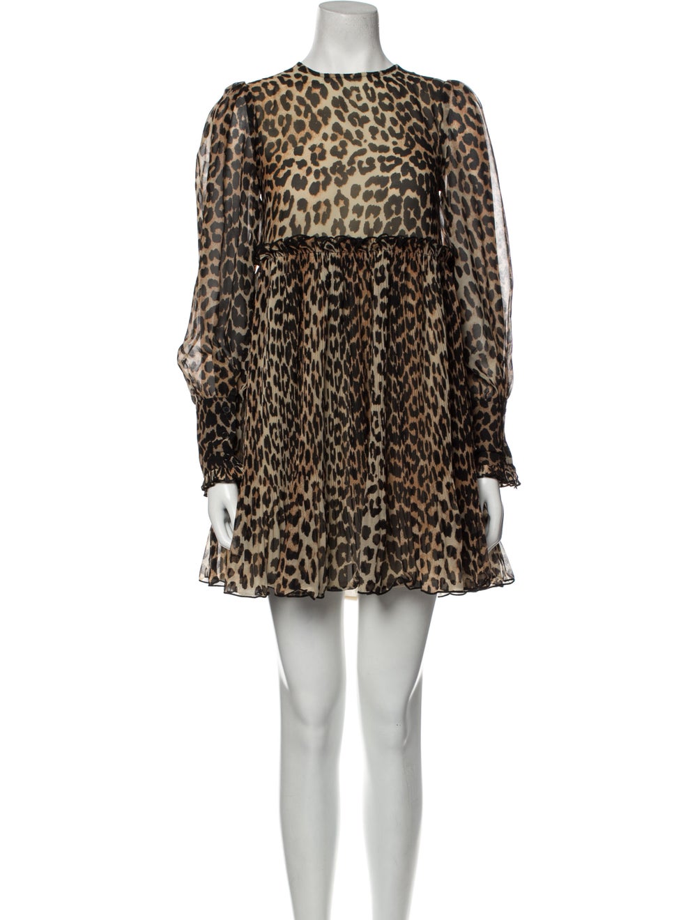 Ganni Animal Print Mini Dress - image 1