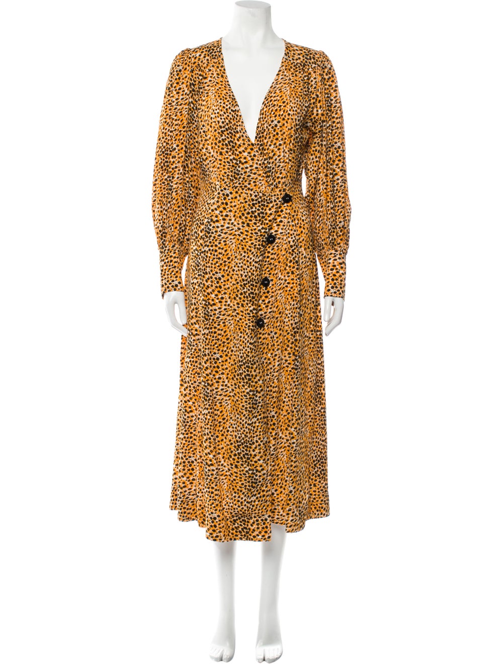 Ganni Animal Print Long Dress - image 1