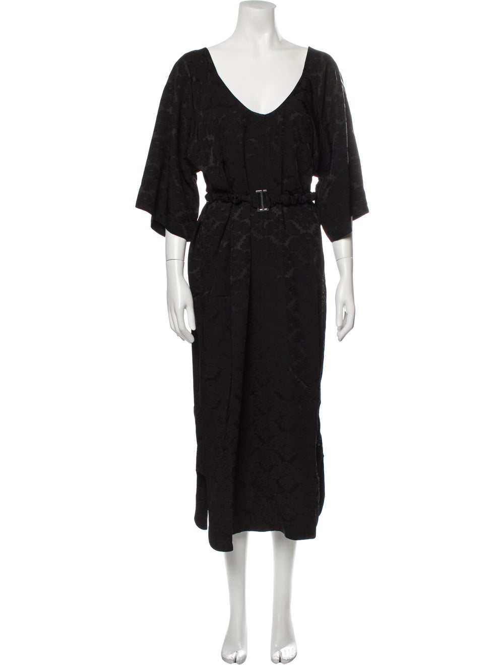 Ganni V-Neck Long Dress - image 1