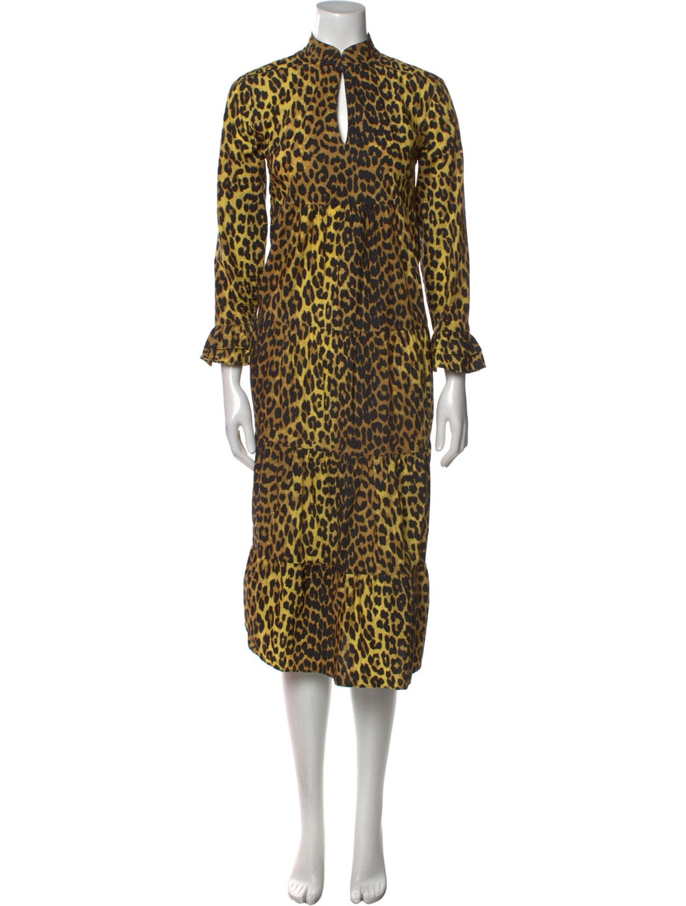 Ganni Animal Print Knee-Length Dress - image 1