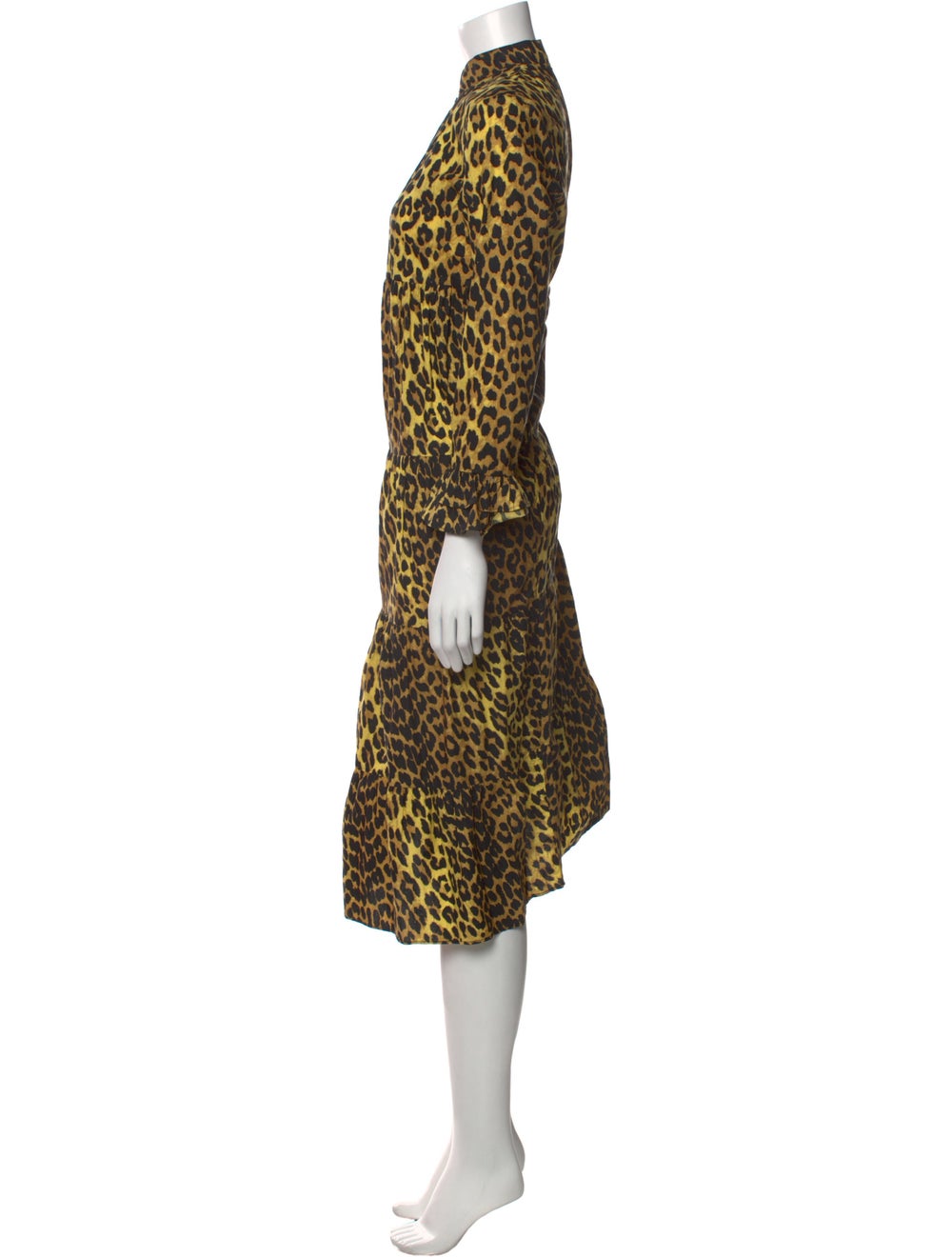 Ganni Animal Print Knee-Length Dress - image 2