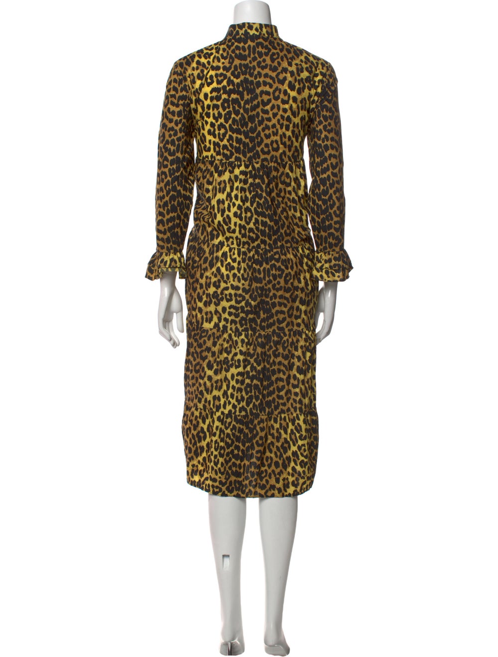 Ganni Animal Print Knee-Length Dress - image 3
