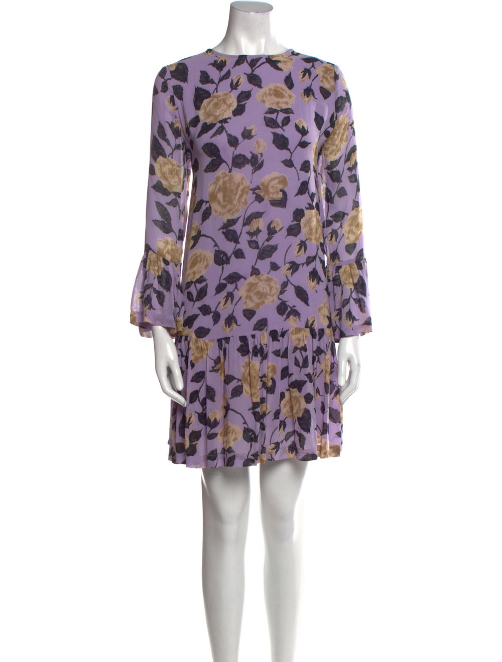 Ganni Floral Print Mini Dress - image 1