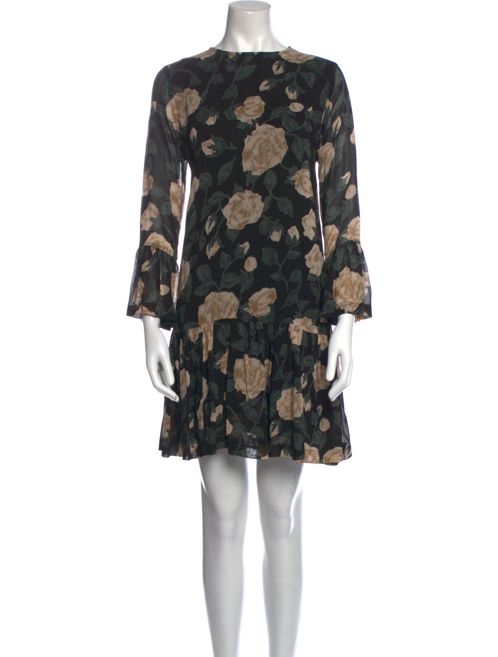 Ganni Floral Print Mini Dress - image 1