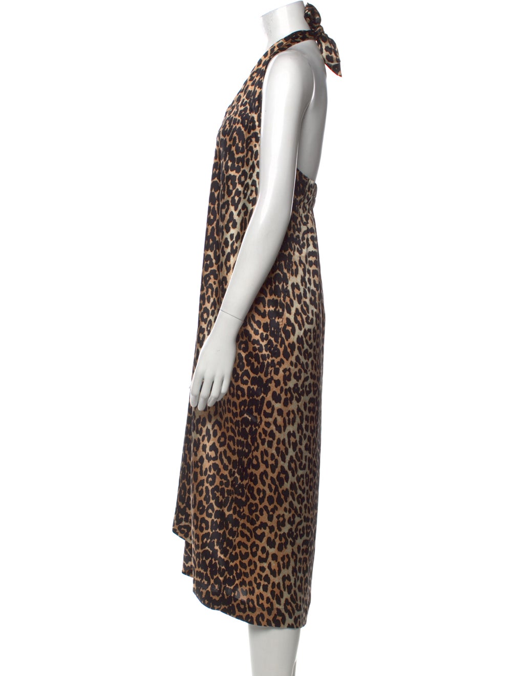 Ganni Silk Knee-Length Dress - image 2