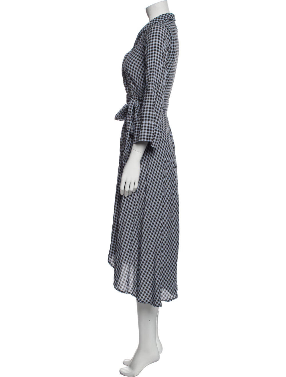 Ganni Plaid Print Long Dress - image 2