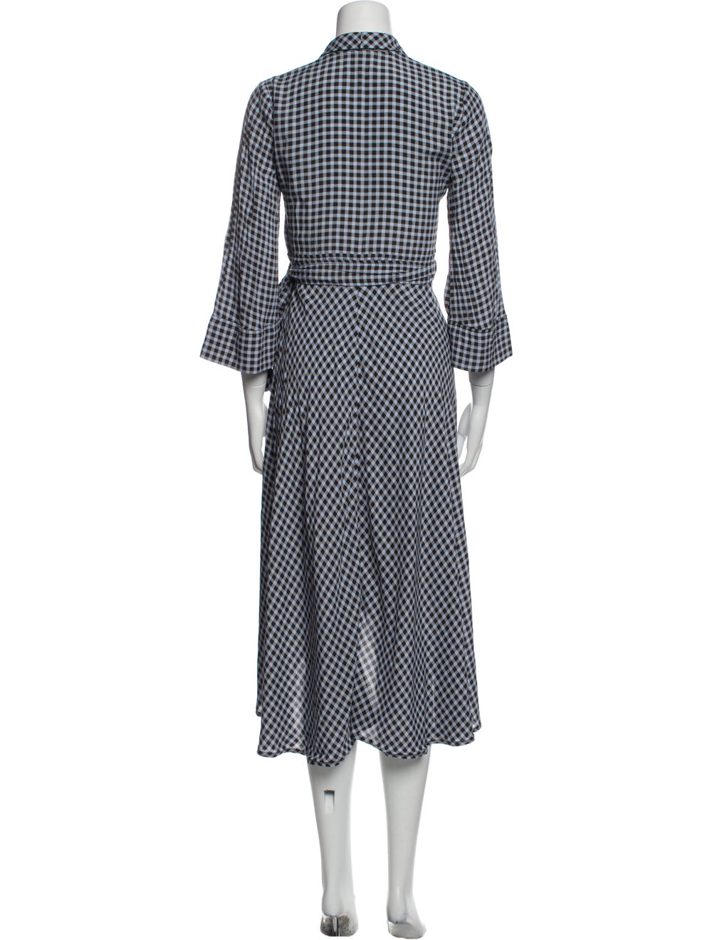 Ganni Plaid Print Long Dress - image 3