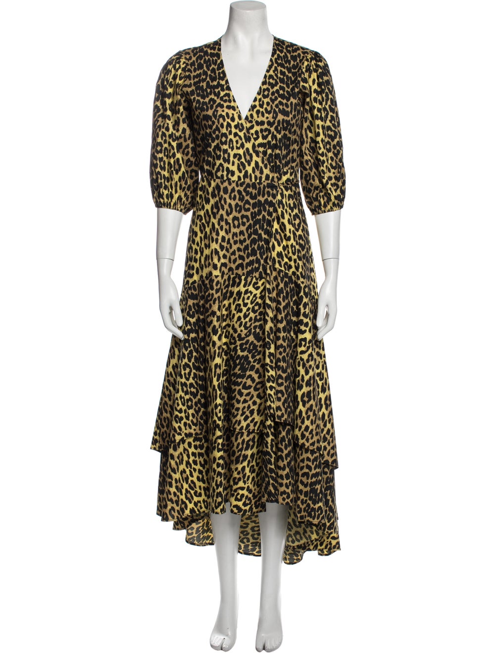 Ganni Animal Print Long Dress - image 1
