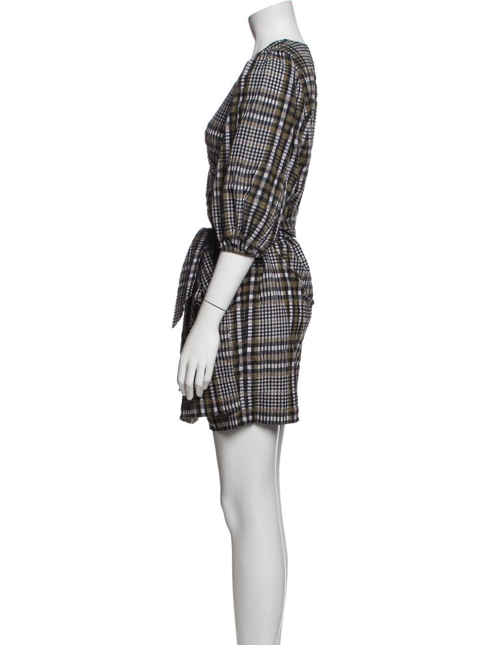 Ganni Plaid Print Mini Dress - image 2